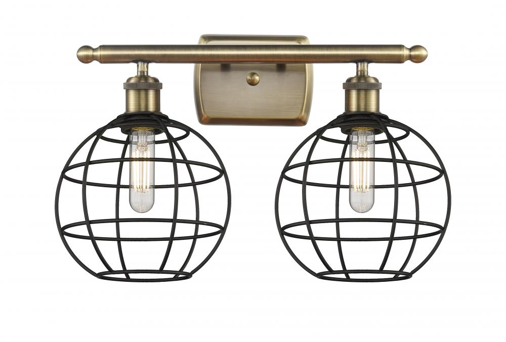 Lake Placid - 2 Light - 18 inch - Antique Brass - Bath Vanity Light