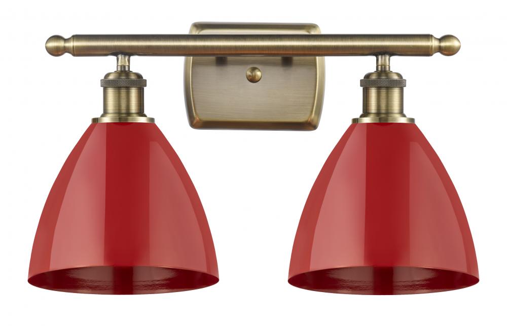 Plymouth - 2 Light - 18 inch - Antique Brass - Bath Vanity Light