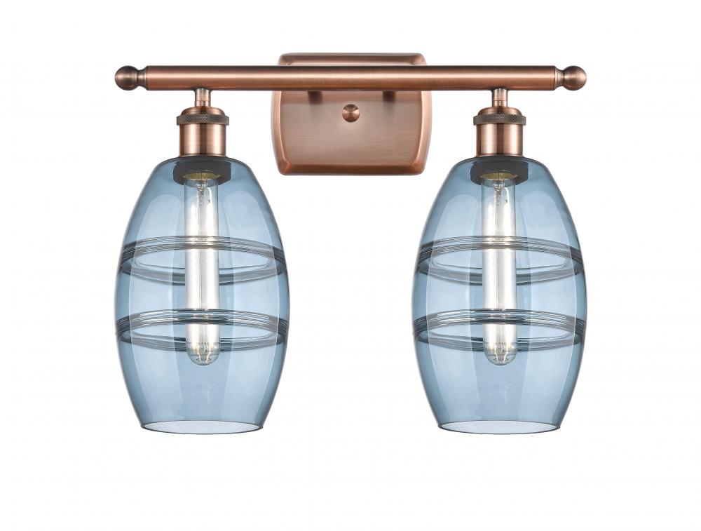 Vaz - 2 Light - 16 inch - Antique Copper - Bath Vanity Light