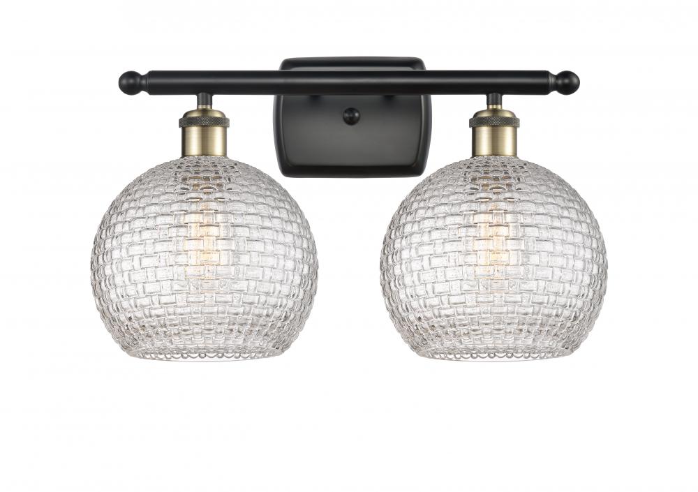 Athens - 2 Light - 18 inch - Black Antique Brass - Bath Vanity Light