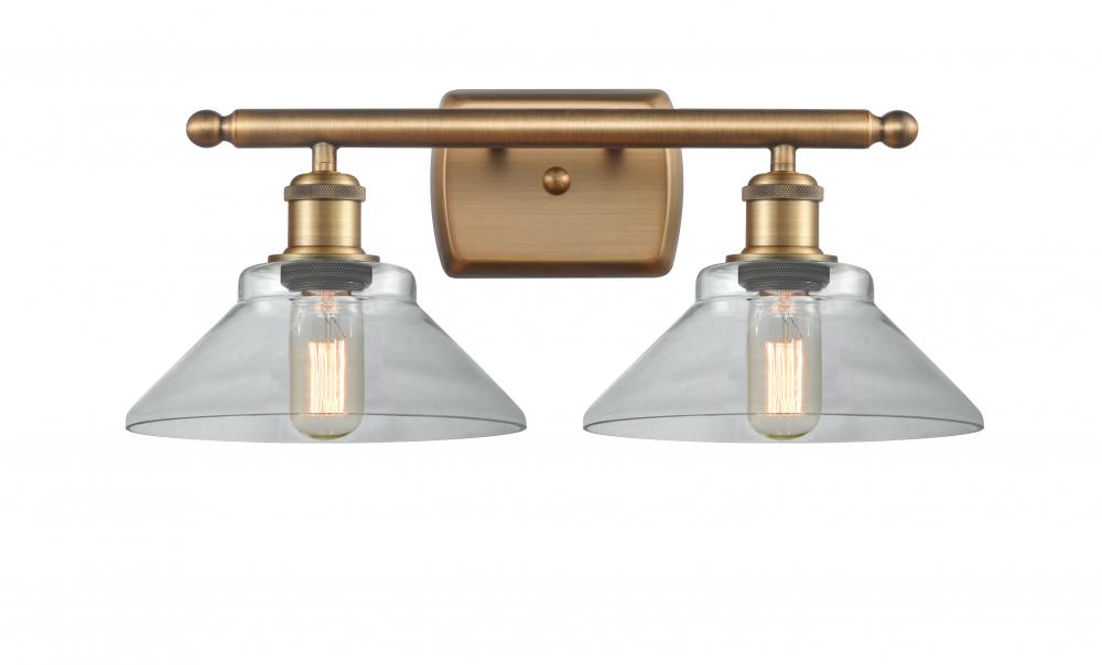 Orwell - 2 Light - 18 inch - Brushed Brass - Bath Vanity Light