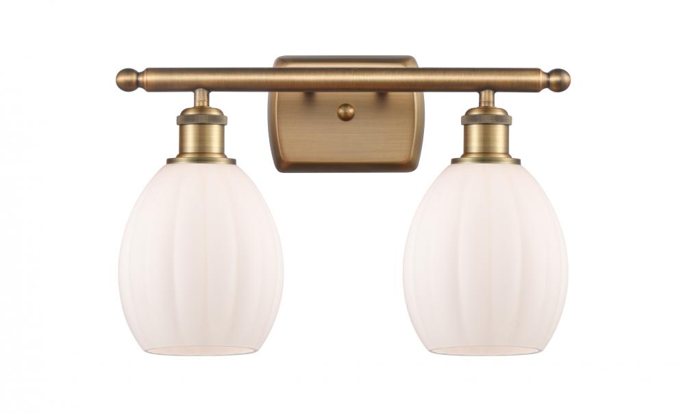 Eaton - 2 Light - 16 inch - Brushed Brass - Bath Vanity Light