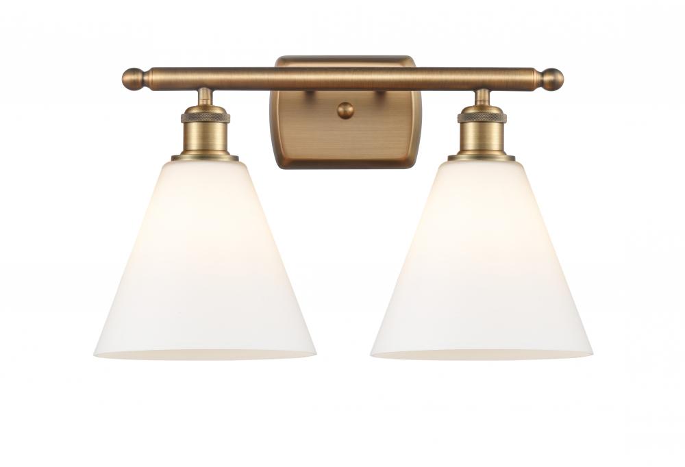 Berkshire - 2 Light - 18 inch - Brushed Brass - Bath Vanity Light