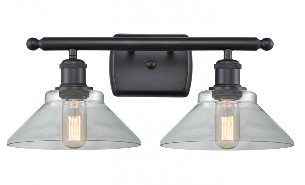 Orwell - 2 Light - 18 inch - Matte Black - Bath Vanity Light