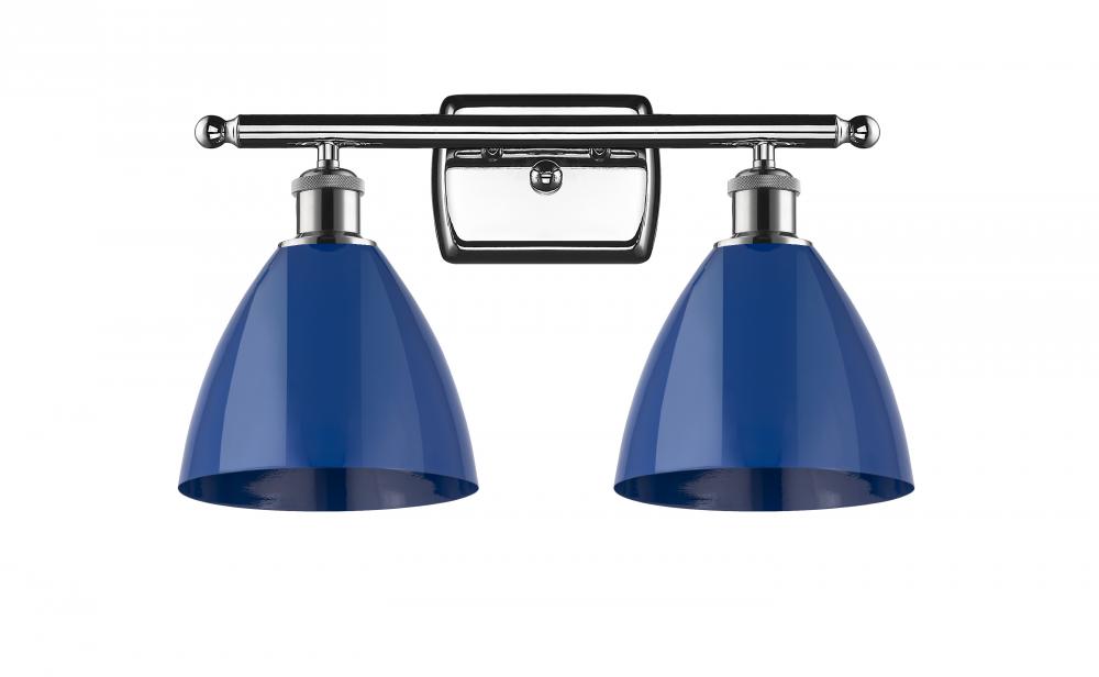 Plymouth - 2 Light - 18 inch - Polished Chrome - Bath Vanity Light