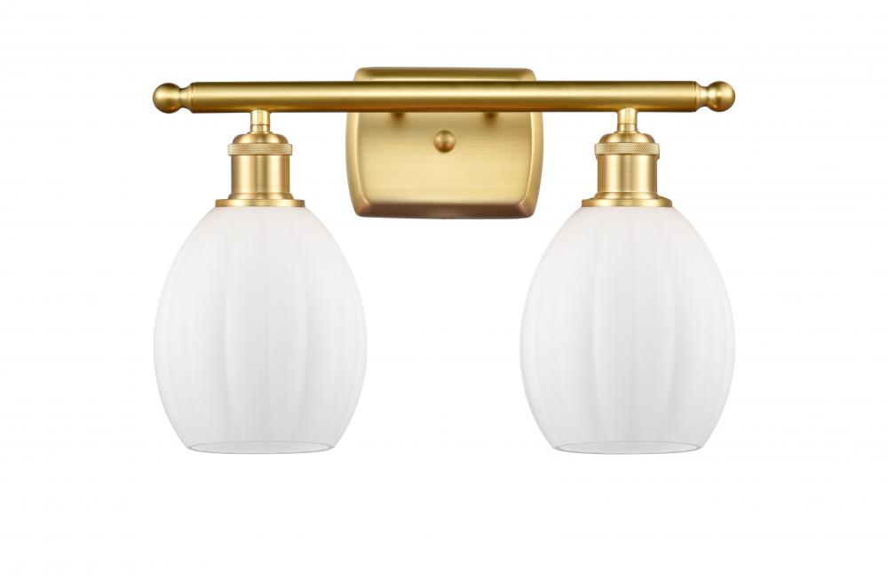 Eaton - 2 Light - 16 inch - Satin Gold - Bath Vanity Light