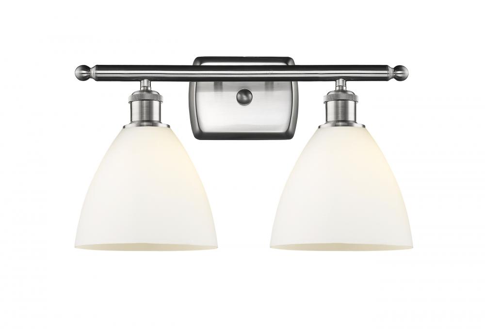 Bristol - 2 Light - 18 inch - Brushed Satin Nickel - Bath Vanity Light