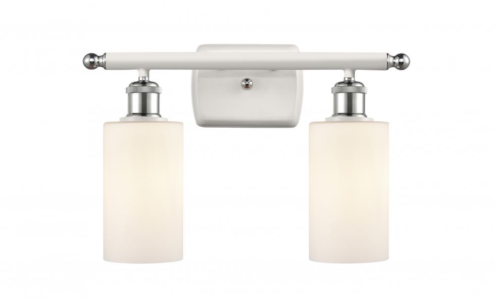 Clymer - 2 Light - 14 inch - White Polished Chrome - Bath Vanity Light