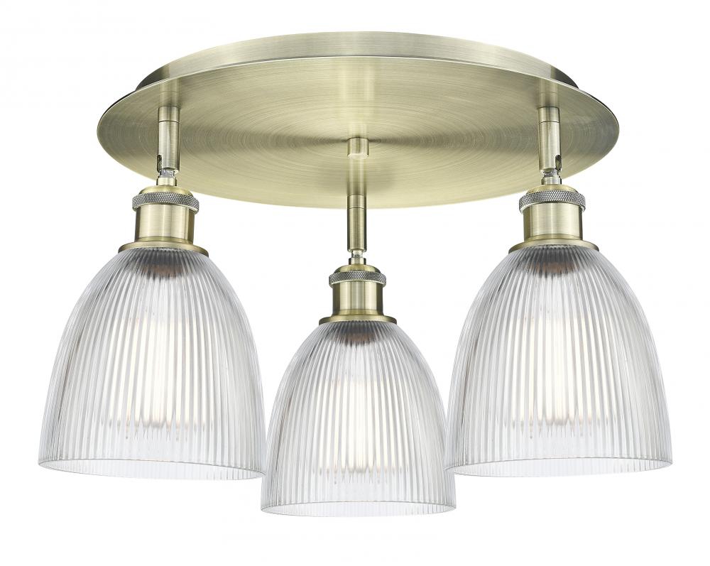 Castile - 3 Light - 18 inch - Antique Brass - Flush Mount