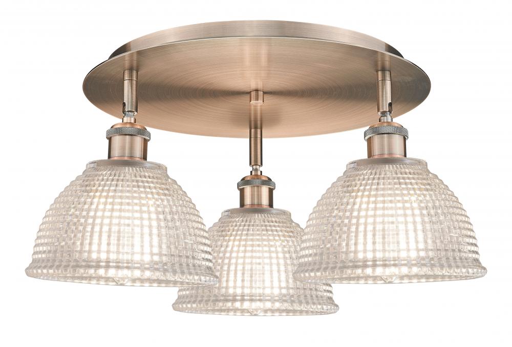 Arietta - 3 Light - 20 inch - Antique Copper - Flush Mount