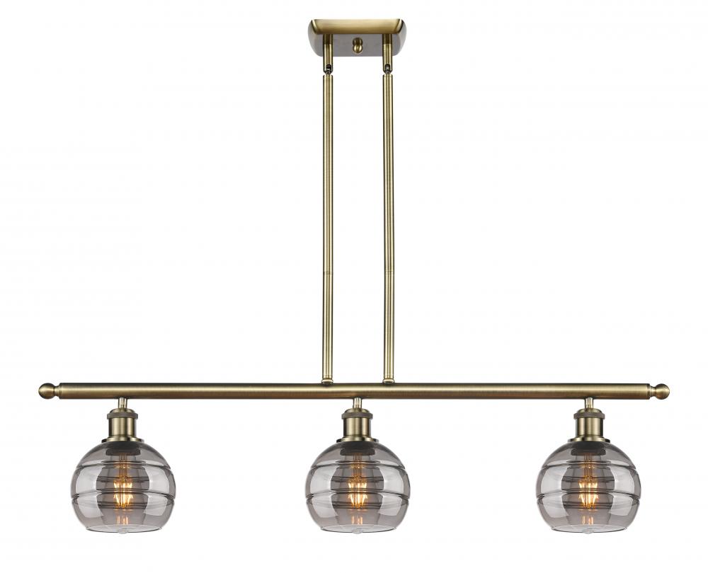 Rochester - 3 Light - 36 inch - Antique Brass - Cord hung - Island Light