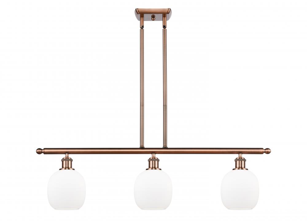 Belfast - 3 Light - 36 inch - Antique Copper - Cord hung - Island Light