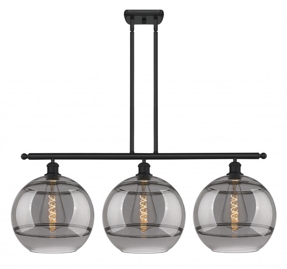 Rochester - 3 Light - 39 inch - Matte Black - Cord hung - Island Light