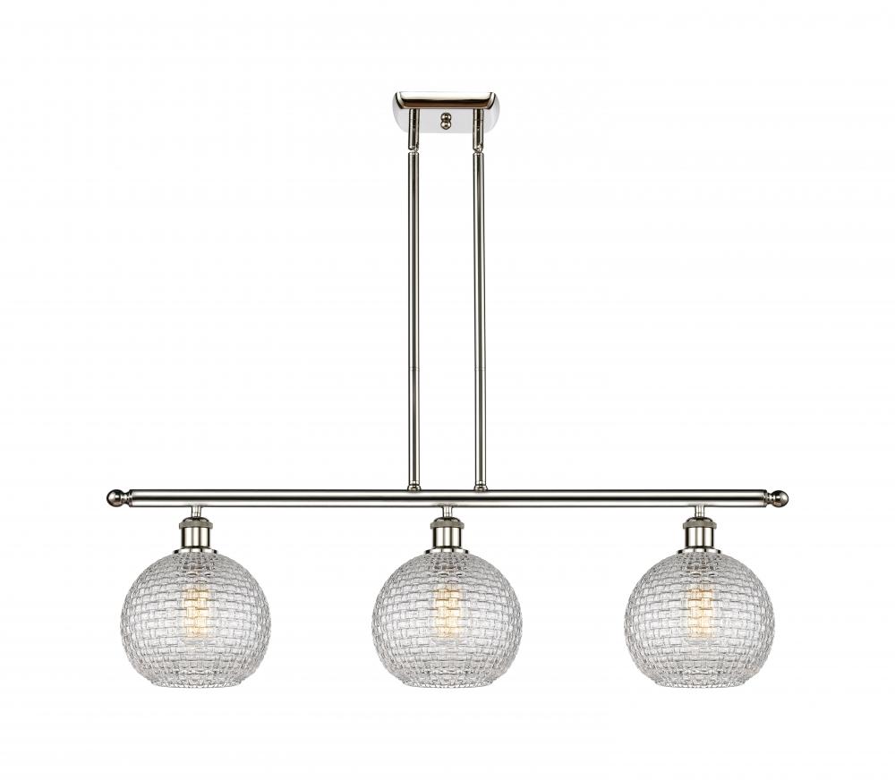 Athens - 3 Light - 36 inch - Polished Nickel - Cord hung - Island Light