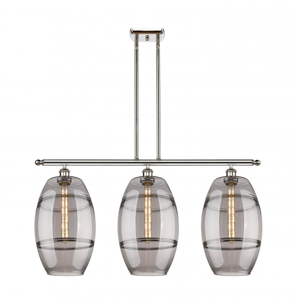 Vaz - 3 Light - 37 inch - Polished Nickel - Cord hung - Island Light