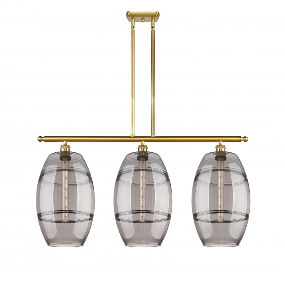 Vaz - 3 Light - 37 inch - Satin Gold - Cord hung - Island Light