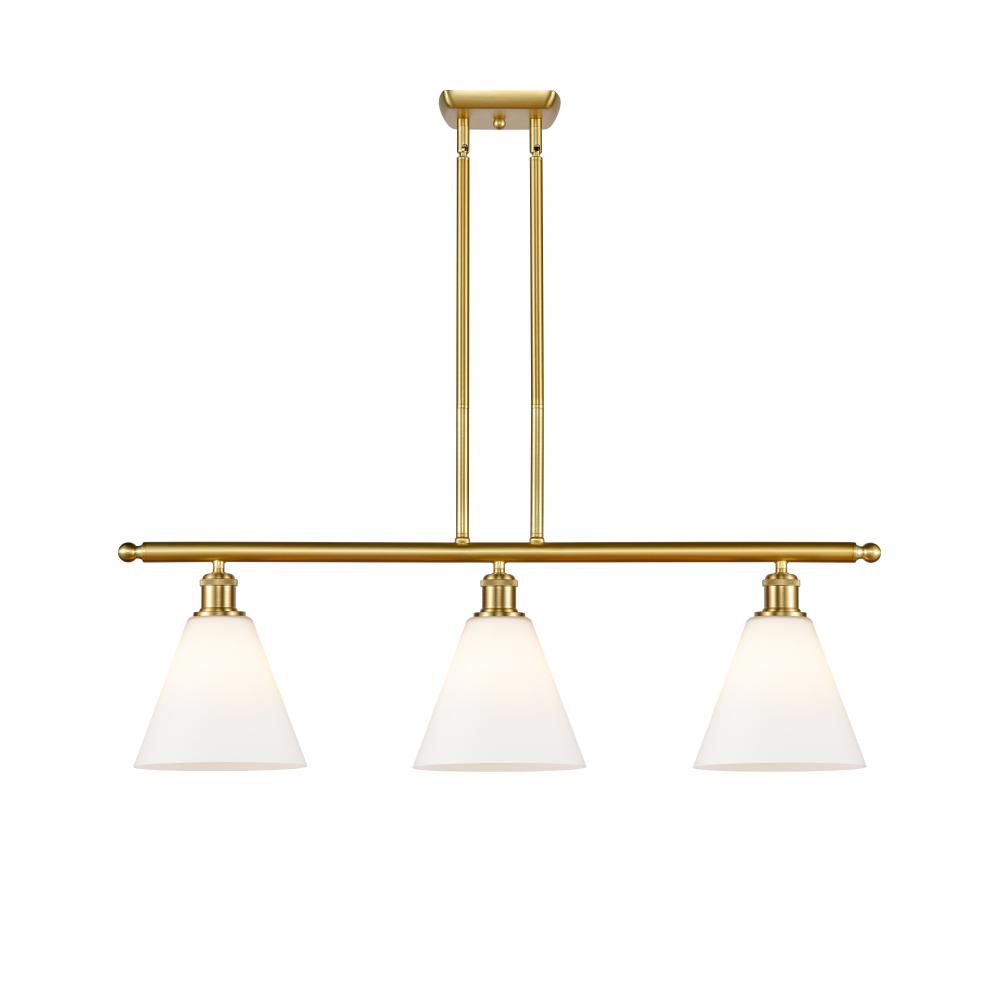 Berkshire - 3 Light - 36 inch - Satin Gold - Cord hung - Island Light