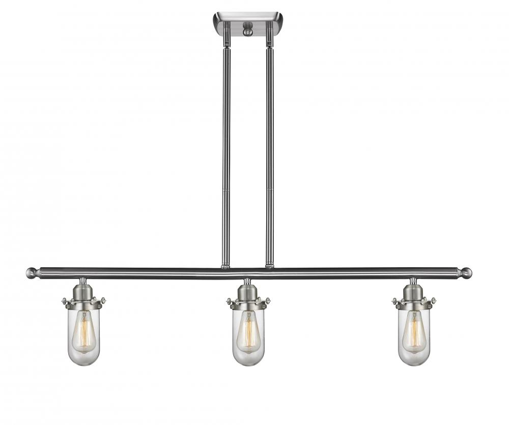 Kingsbury - 3 Light - 36 inch - Brushed Satin Nickel - Cord hung - Island Light