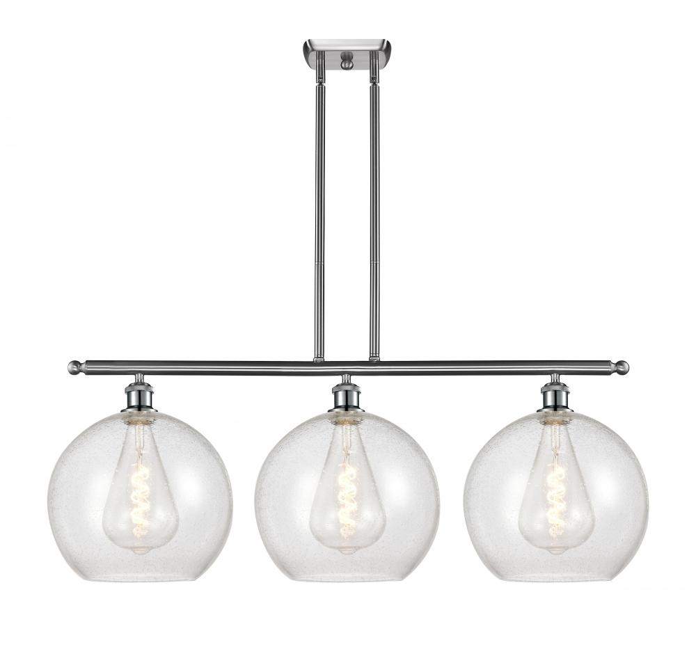 Athens - 3 Light - 38 inch - Brushed Satin Nickel - Stem Hung - Island Light