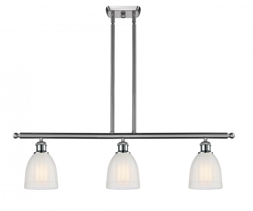 Brookfield - 3 Light - 36 inch - Brushed Satin Nickel - Cord hung - Island Light