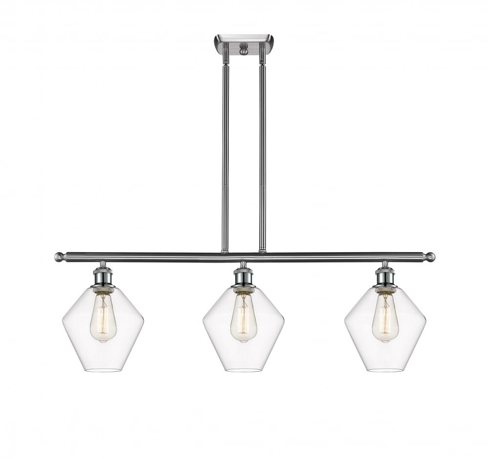 Cindyrella - 3 Light - 36 inch - Brushed Satin Nickel - Cord hung - Island Light