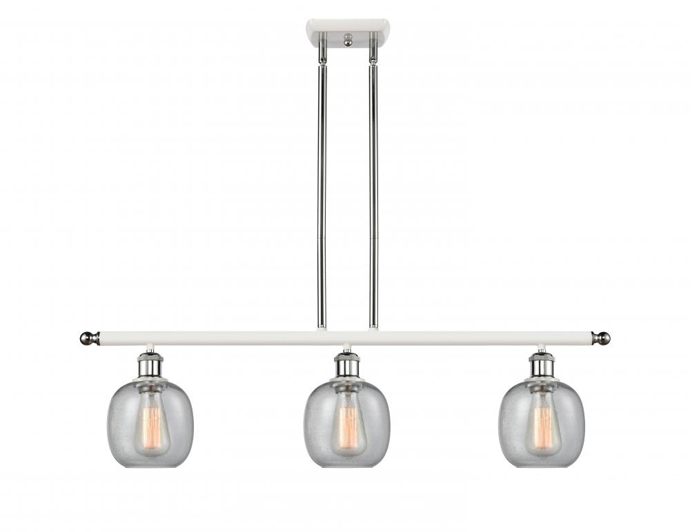 Belfast - 3 Light - 36 inch - White Polished Chrome - Cord hung - Island Light