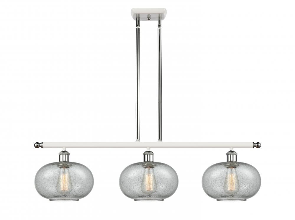 Gorham - 3 Light - 36 inch - White Polished Chrome - Cord hung - Island Light