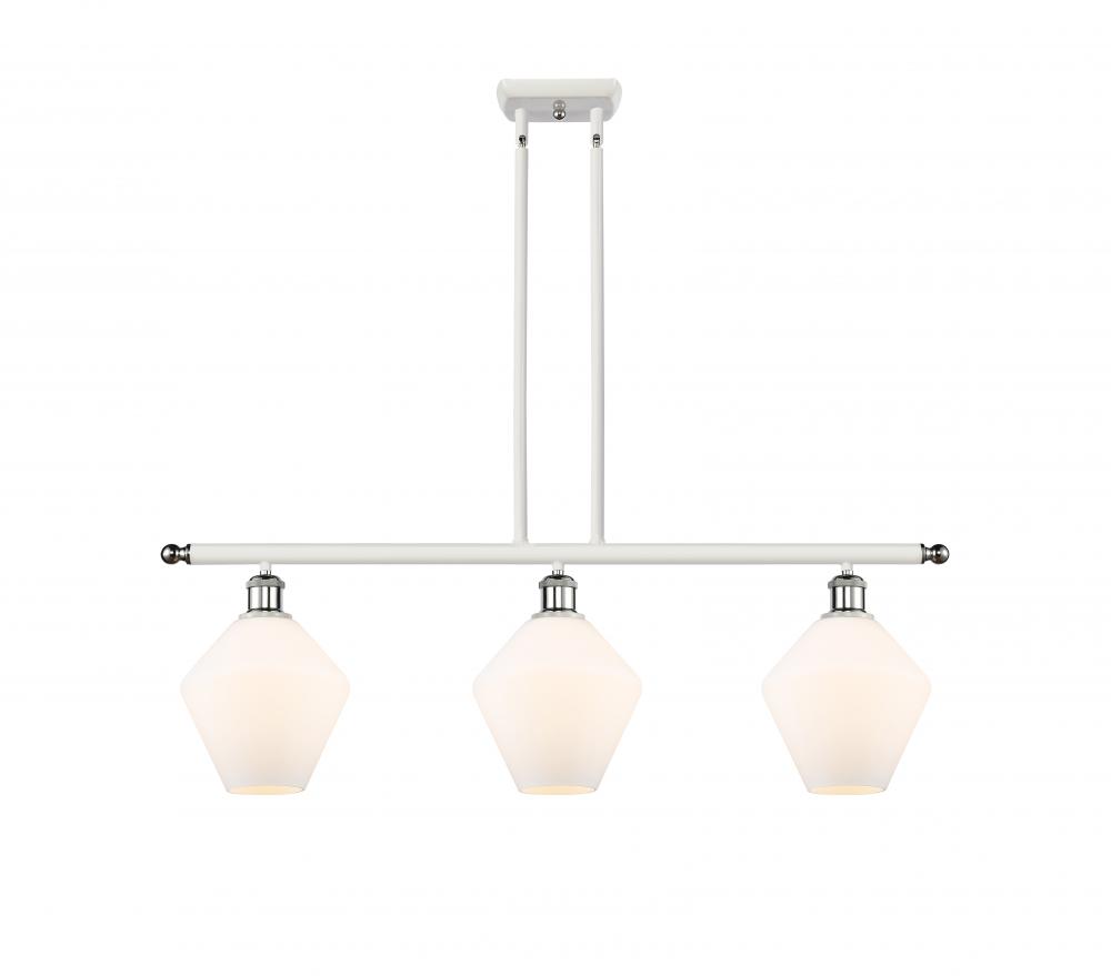 Cindyrella - 3 Light - 36 inch - White Polished Chrome - Cord hung - Island Light