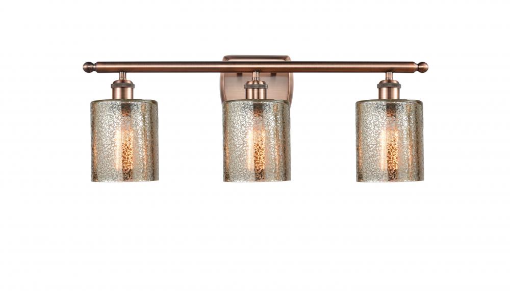 Cobbleskill - 3 Light - 25 inch - Antique Copper - Bath Vanity Light