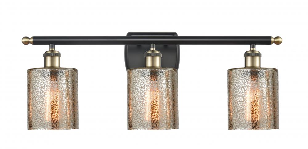 Cobbleskill - 3 Light - 25 inch - Black Antique Brass - Bath Vanity Light