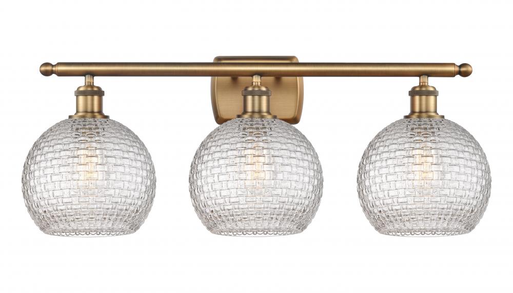 Athens - 3 Light - 28 inch - Brushed Brass - Bath Vanity Light