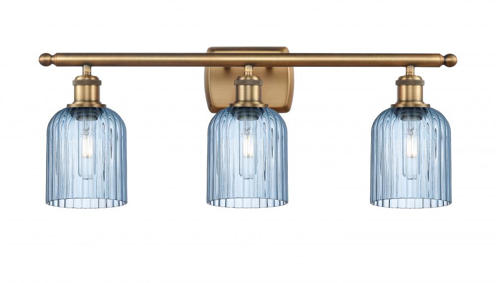 Bridal Veil - 3 Light - 25 inch - Brushed Brass - Bath Vanity Light