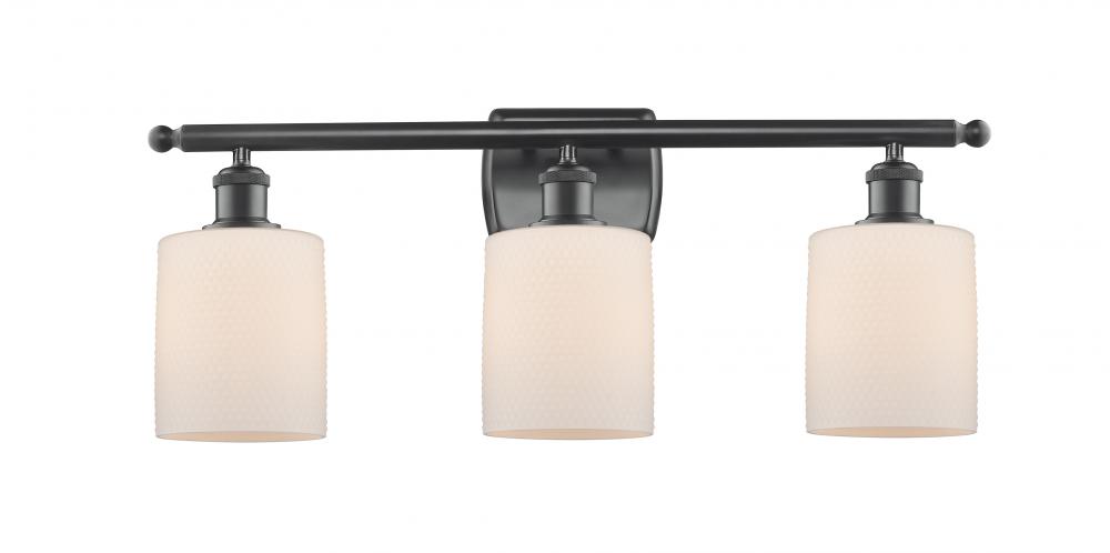 Cobbleskill - 3 Light - 25 inch - Matte Black - Bath Vanity Light