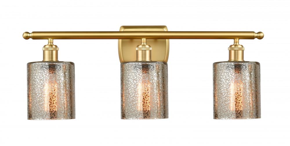 Cobbleskill - 3 Light - 25 inch - Satin Gold - Bath Vanity Light