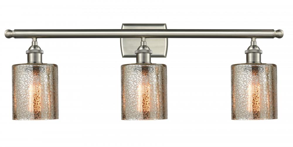 Cobbleskill - 3 Light - 25 inch - Brushed Satin Nickel - Bath Vanity Light