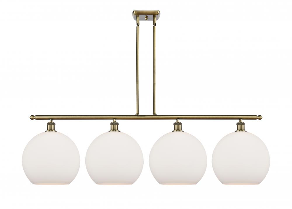 Athens - 4 Light - 50 inch - Antique Brass - Stem Hung - Island Light