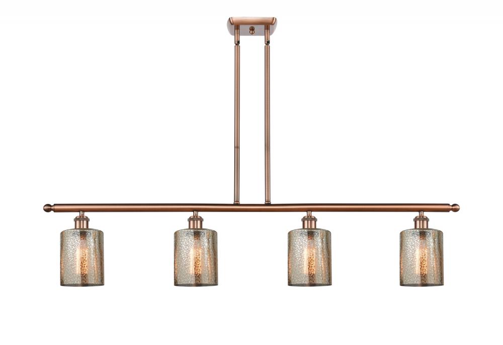 Cobbleskill - 4 Light - 48 inch - Antique Copper - Cord hung - Island Light