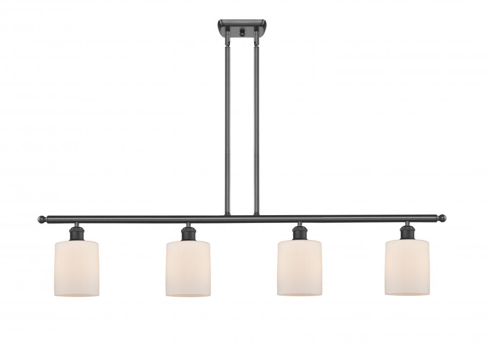 Cobbleskill - 4 Light - 48 inch - Matte Black - Cord hung - Island Light