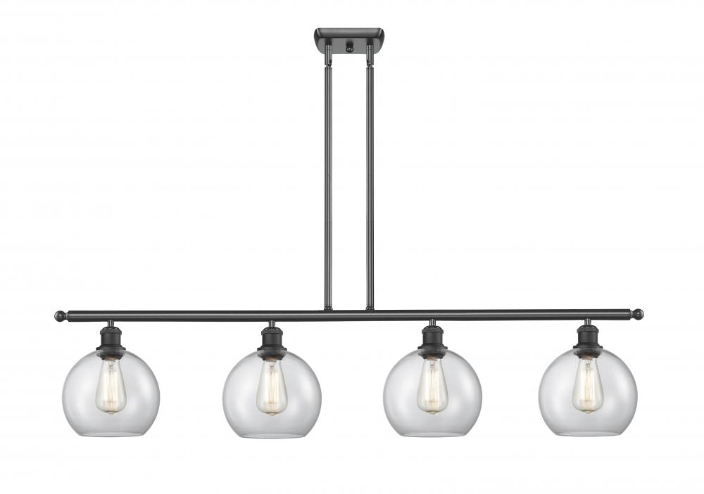 Athens - 4 Light - 50 inch - Matte Black - Stem Hung - Island Light