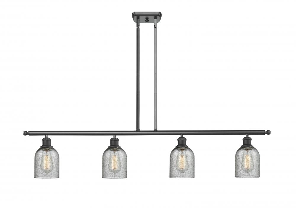 Caledonia - 4 Light - 48 inch - Matte Black - Cord hung - Island Light