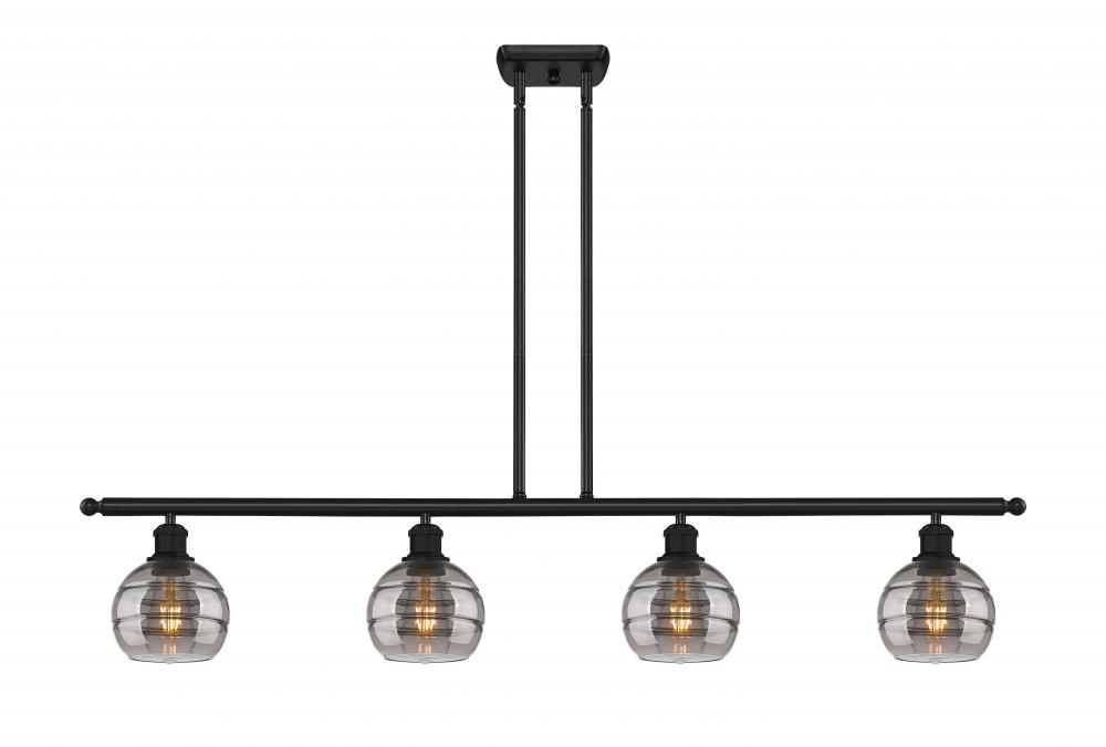 Rochester - 4 Light - 48 inch - Matte Black - Cord hung - Island Light