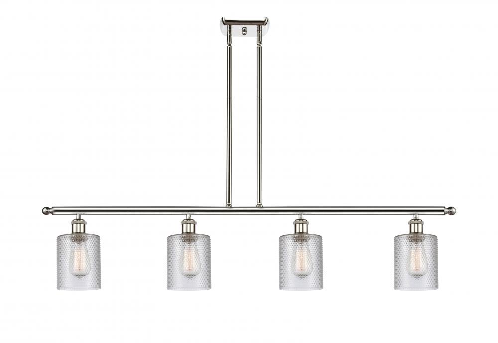 Cobbleskill - 4 Light - 48 inch - Polished Nickel - Cord hung - Island Light