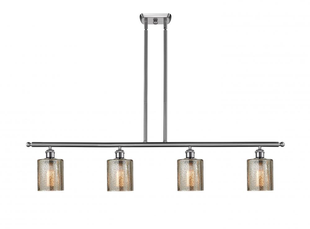 Cobbleskill - 4 Light - 48 inch - Brushed Satin Nickel - Cord hung - Island Light