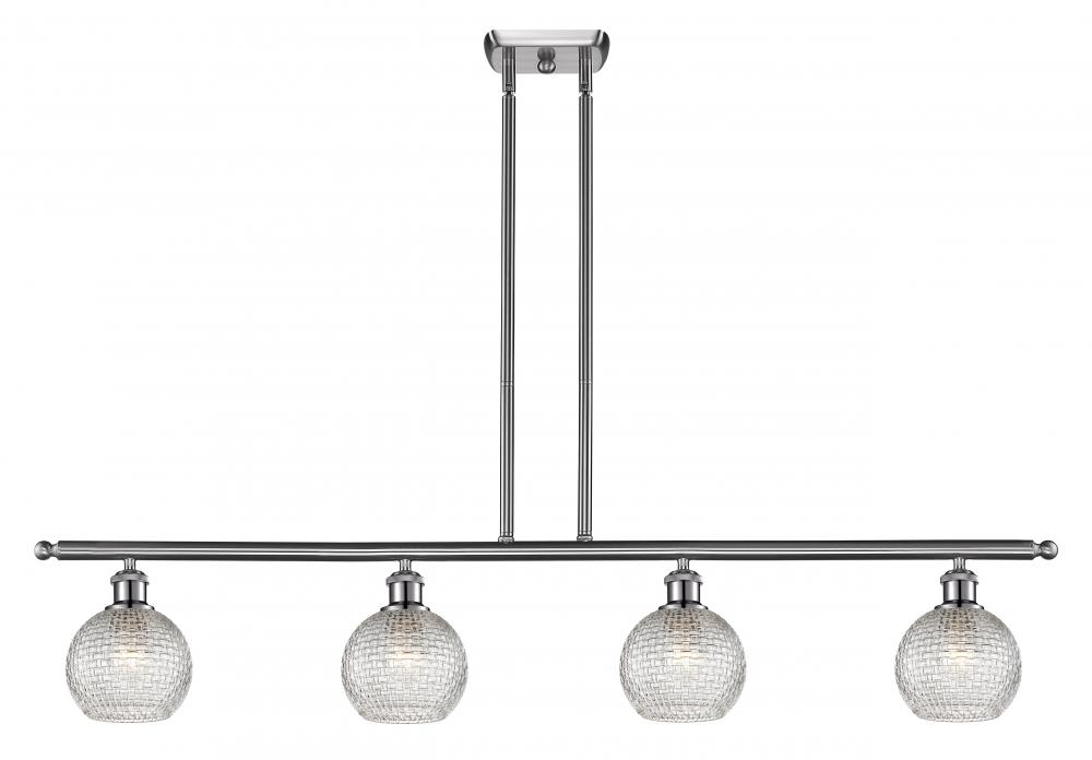 Athens - 4 Light - 48 inch - Brushed Satin Nickel - Cord hung - Island Light