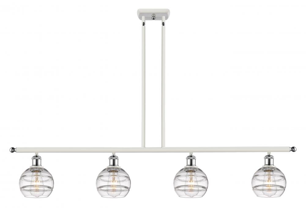 Rochester - 4 Light - 48 inch - White Polished Chrome - Cord hung - Island Light