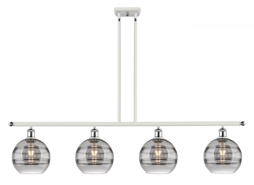 Rochester - 4 Light - 48 inch - White Polished Chrome - Cord hung - Island Light