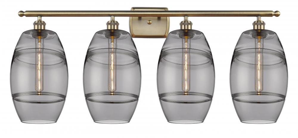 Vaz - 4 Light - 38 inch - Antique Brass - Bath Vanity Light