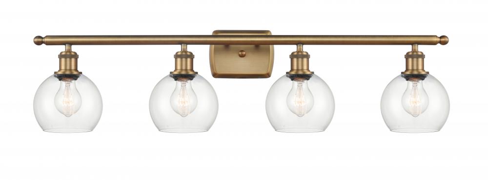 Athens - 4 Light - 36 inch - Brushed Brass - Bath Vanity Light