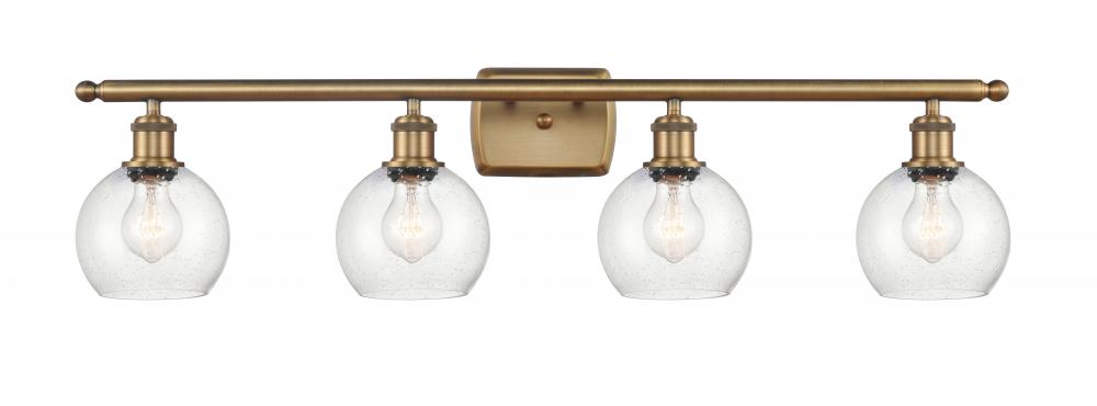 Athens - 4 Light - 36 inch - Brushed Brass - Bath Vanity Light