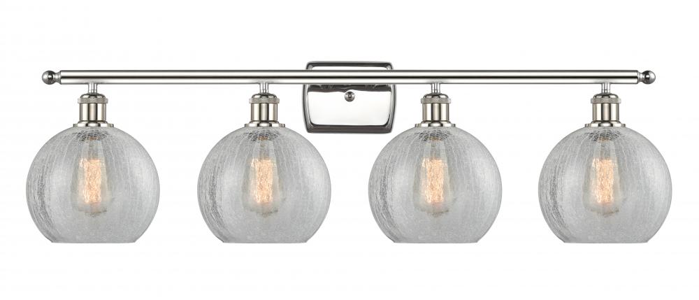 Athens - 4 Light - 38 inch - Polished Nickel - Bath Vanity Light